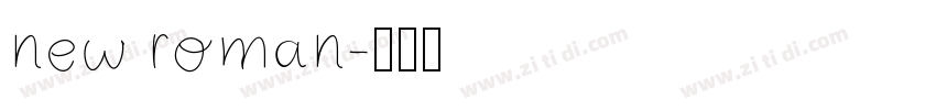 new roman字体转换